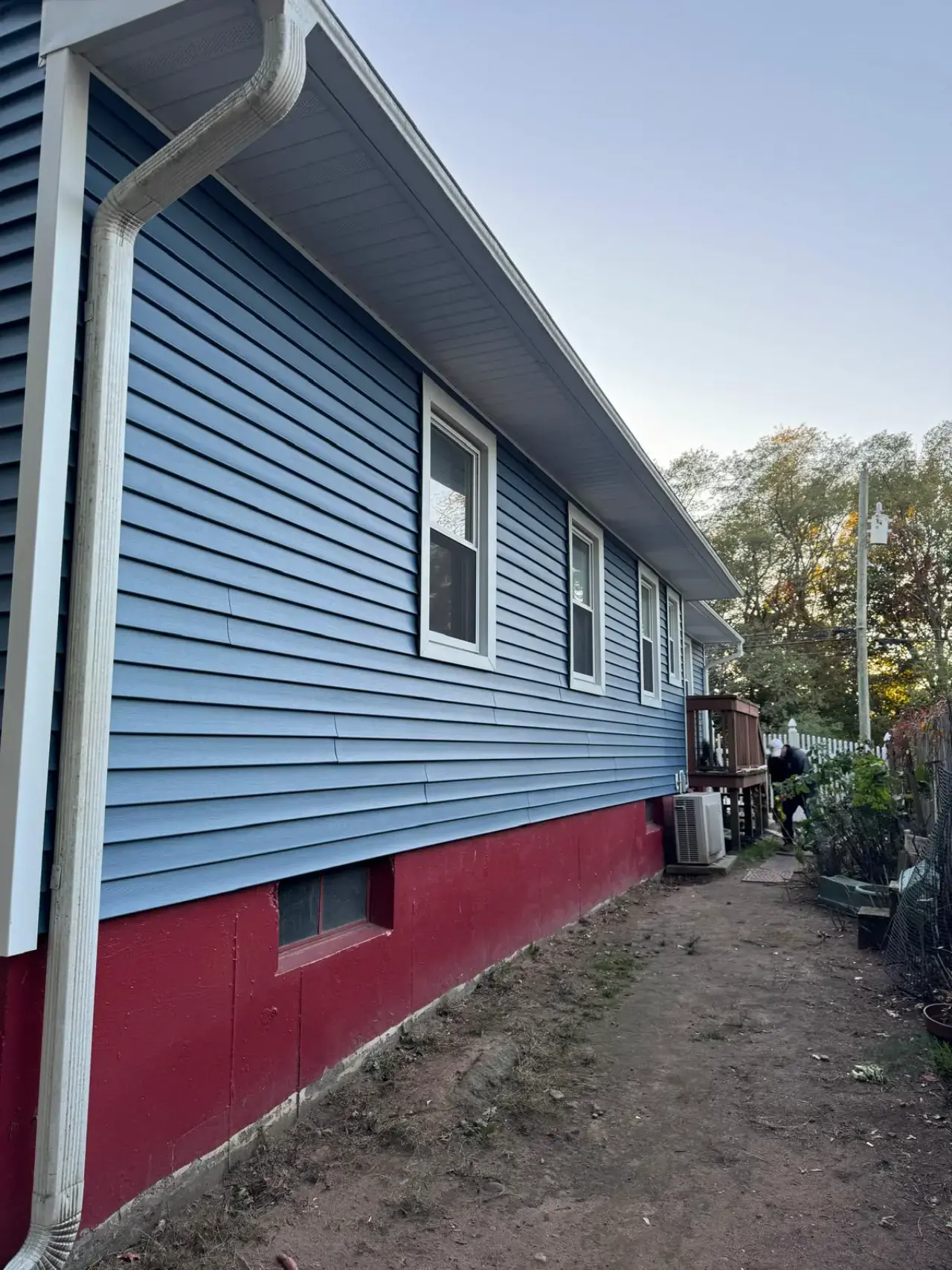 Downspout installation in Connecticut